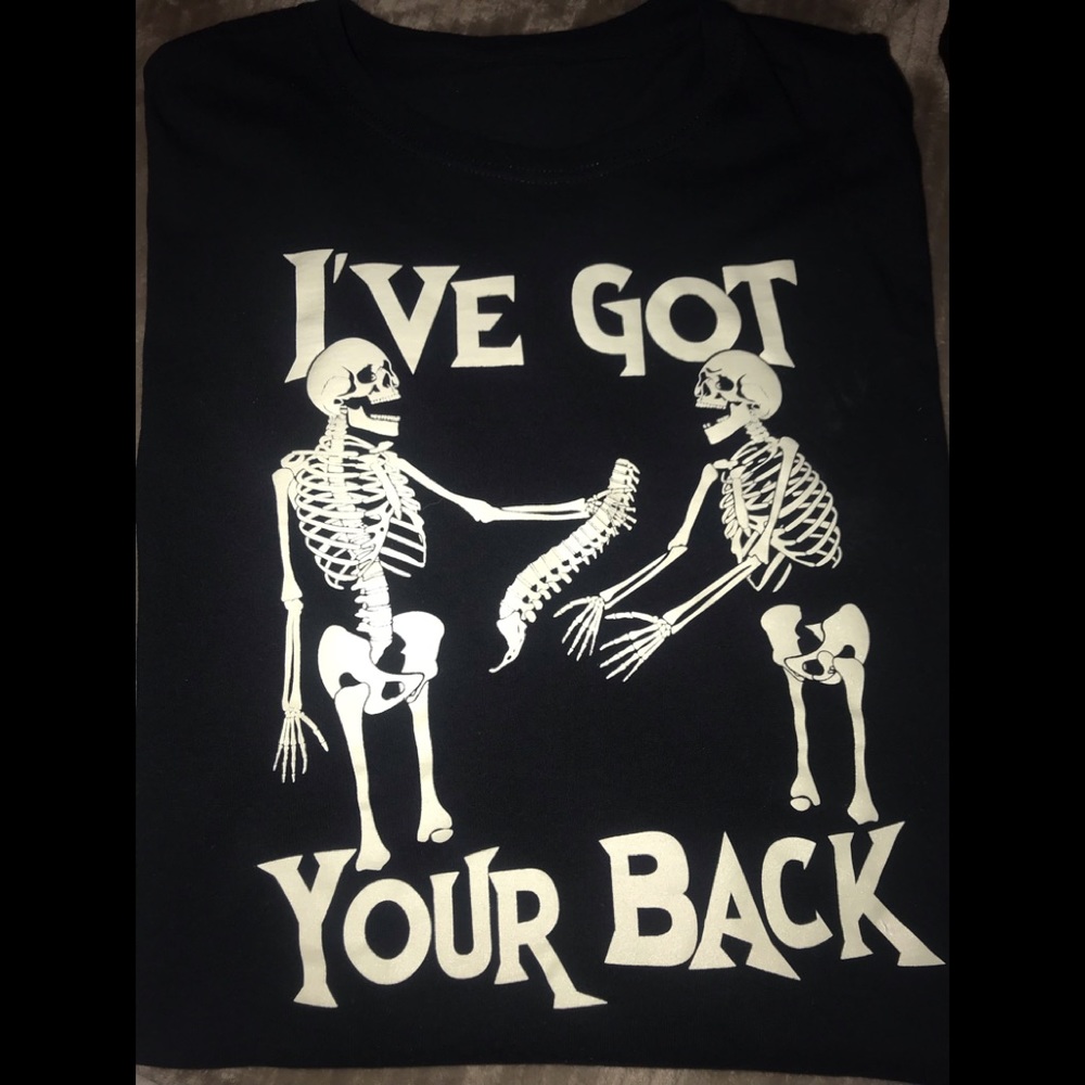 Skeleton glows in the dark shirt